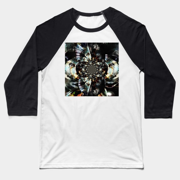 Abstract Woman Face Baseball T-Shirt by rolffimages